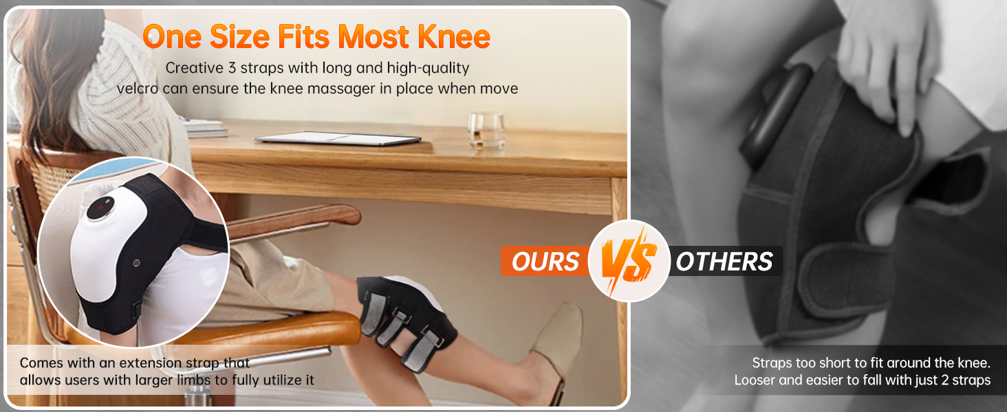 nooro knee massager with heat and red light therapy