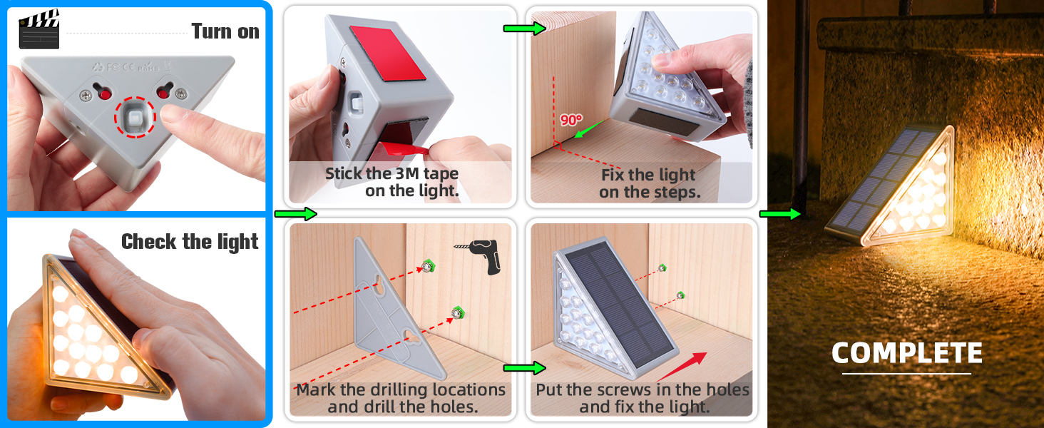 Deck lights easy to install