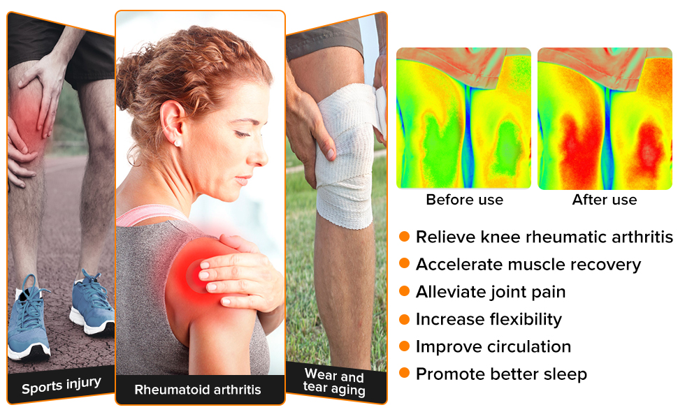 knee massager with heat and compression