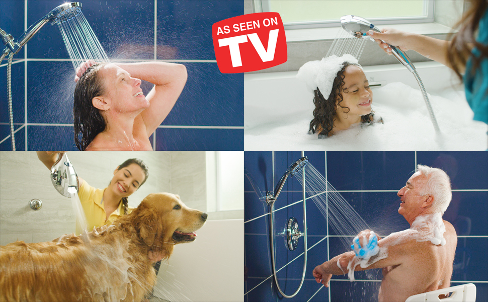 power wash shower, 2.5 gpm shower, dual showerhead